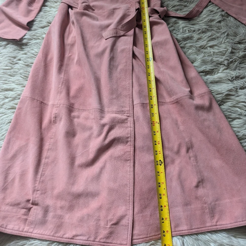 EUC J. Crew Collection Soft Genuine Suede Wrap Dress in Pink